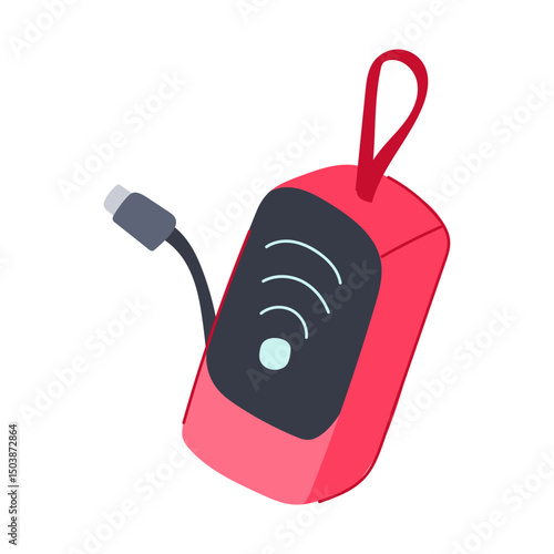 technology wireless laptop charger cartoon vector illustration
