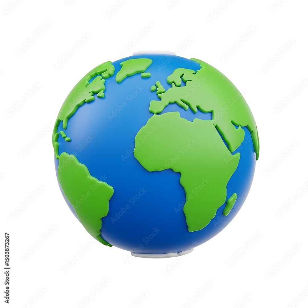Cartoon Earth Globe Illustration Cartoon Earth Globe Illustration