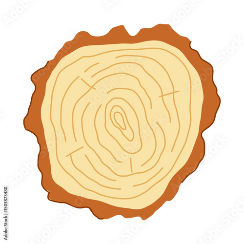 rings wood circle cartoon vector illustration