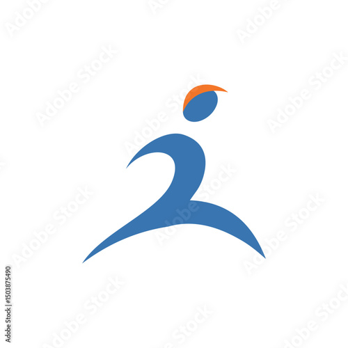 letter R run abstract  logo vector designs