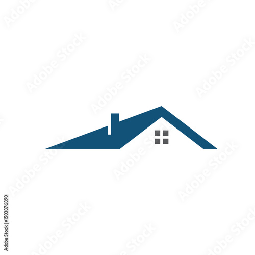 roof single logo vector