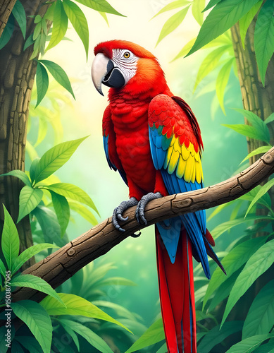 blue ,red and yellow macaw