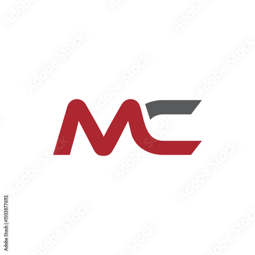 initial MC sports logo vector