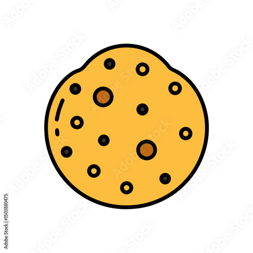 Cartoon Cookie Doodle Vector Drawing