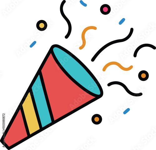 illustration of a Party popper