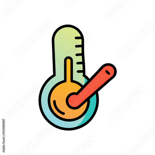 Cartoon Thermometer Check Doodle Drawing