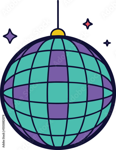 vector illustration of disco ball