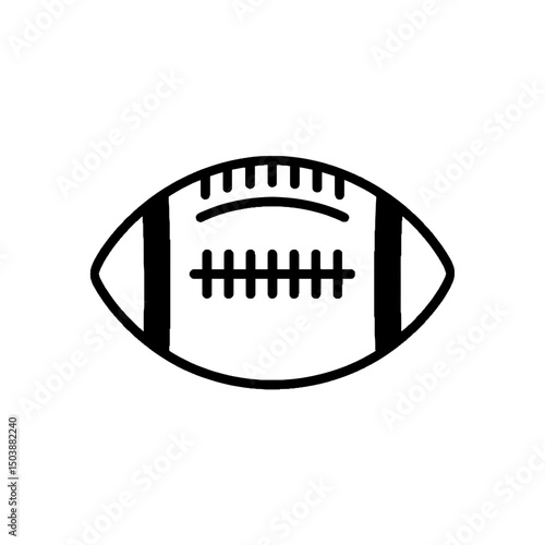 American Football Field Line Art SVG Design