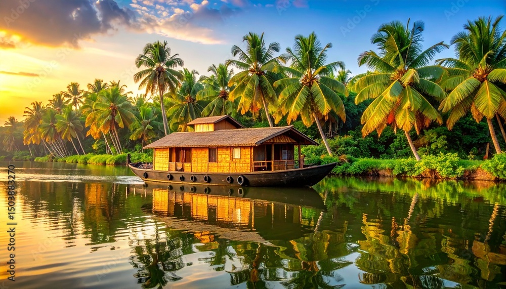 Fototapeta premium Backwaters of Kerala India