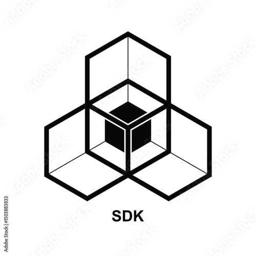 Sdk icon isolated on white background vector illustration.
