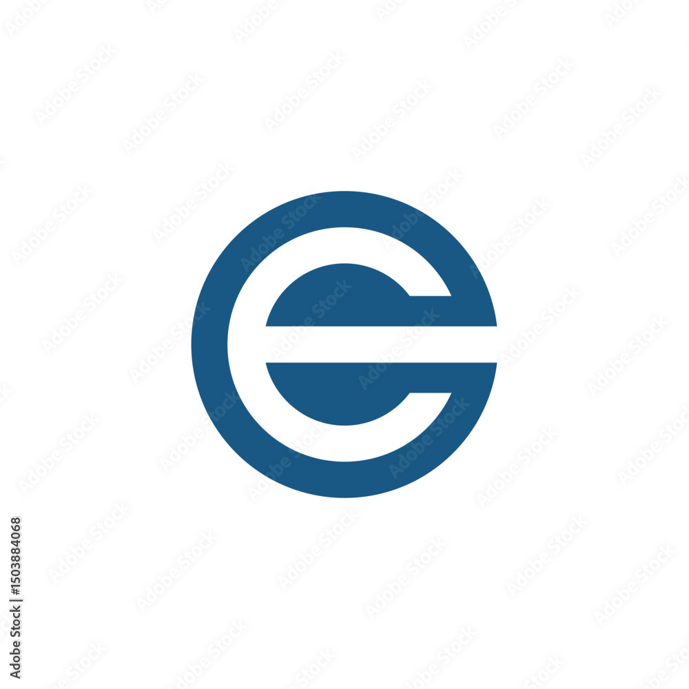 E logo vector blue rounded E logo vector blue rounded