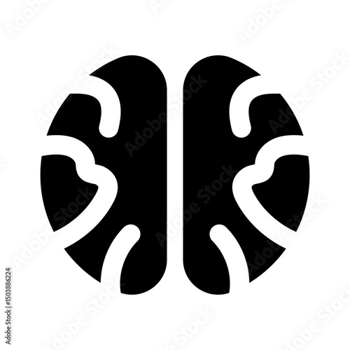 brain icon silhouette intelligence education
