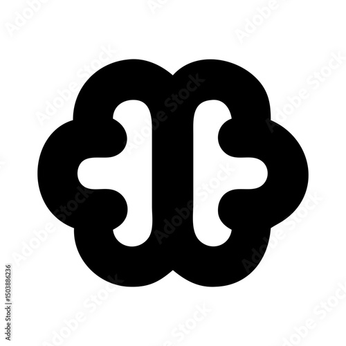 brain icon silhouette learning intelligence
