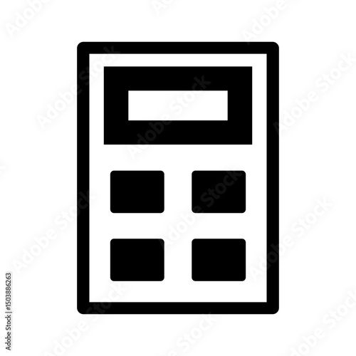 calculator icon flat silhouette vector
