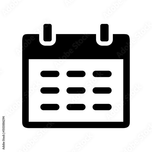 calendar icon silhouette schedule education
