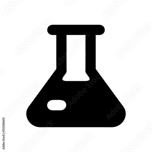 education chemistry flask silhouette icon
