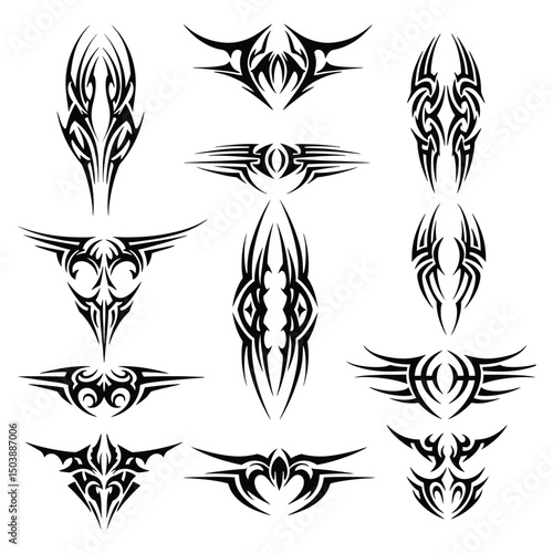Bold Tribal Tattoo Vector Artwork for Tattoo Artists