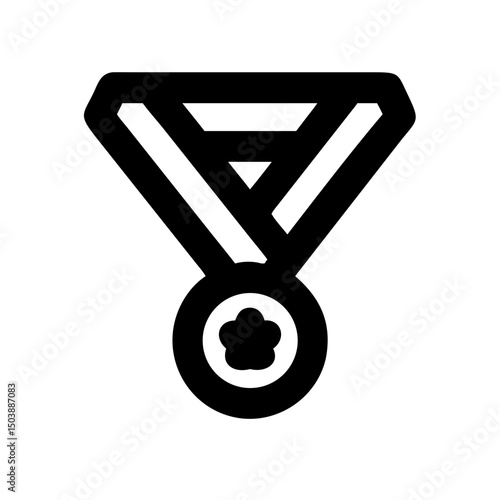 medal accolade modern silhouette
