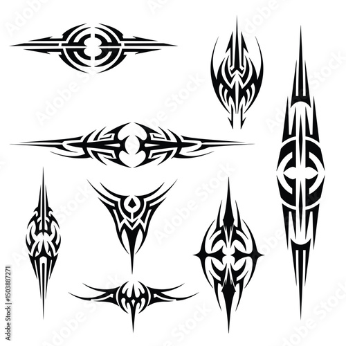 Tribal Tattoo Vector Illustration – Cultural Polynesian Armband Art