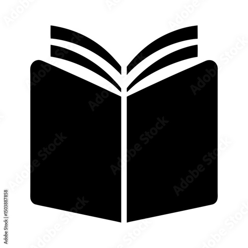 textbook academic silhouette icon design
