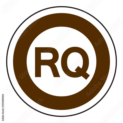 RQ Symbol Sign, Vector Illustration, Isolate On White Background, Label.EPS10