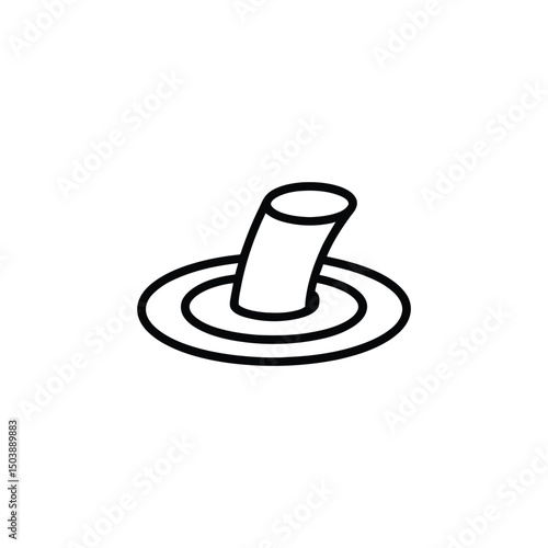 Sink Plunger Doodle with Transparent Background Cleaning Fixture Tool for Drains