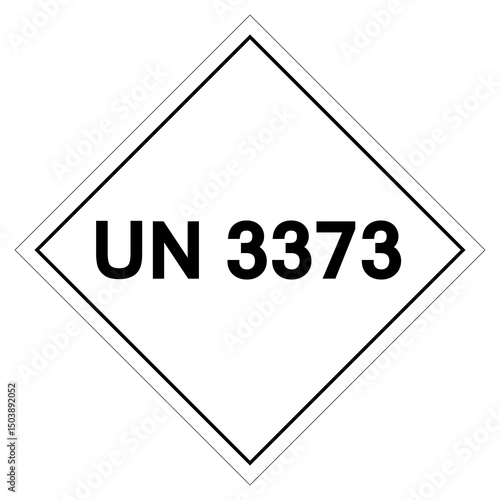 UN 3373 Symbol Sign , Vector Illustration, Isolate On White Background Label.EPS10