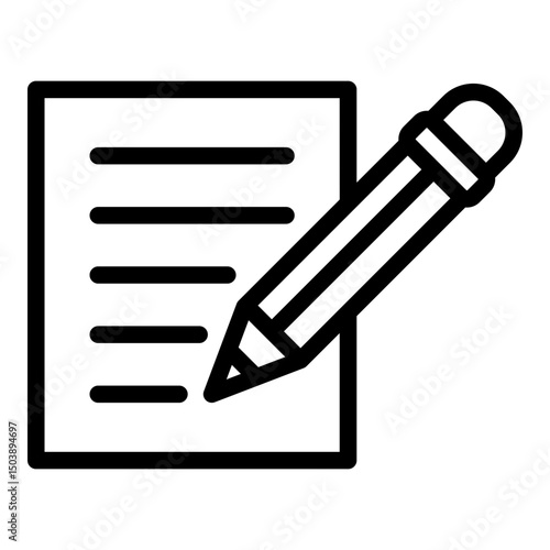 Worksheet icon. Vector line icon	