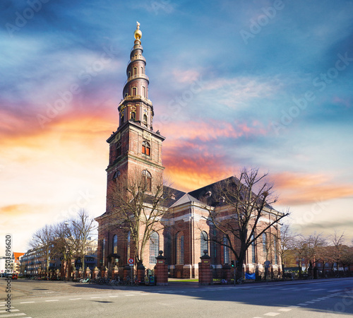 Canvas Print Church of Our Saviour in Copenhagen, Denmark, Vor Frelsers Kirke