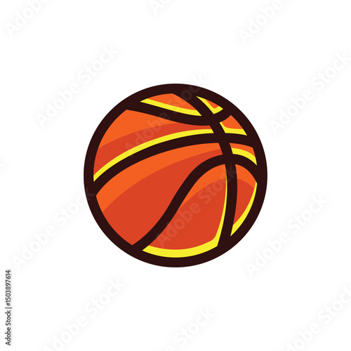Doodle illustration of a basket ball