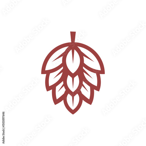 Hop emblem icon label logo. Vector illustration.