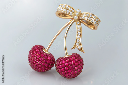 red cherries on a white background