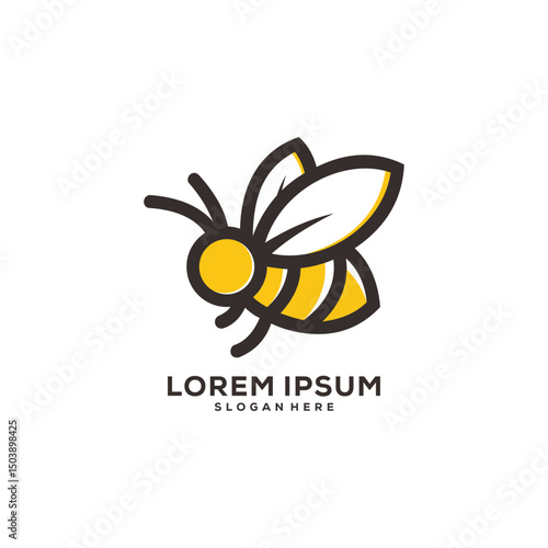 honey Bee animals logo vector
