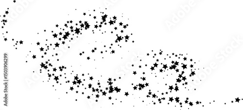 Flying stars. Starry vector decoration effect. Design elements for anniversary, birthday, party or other celebrating events.
