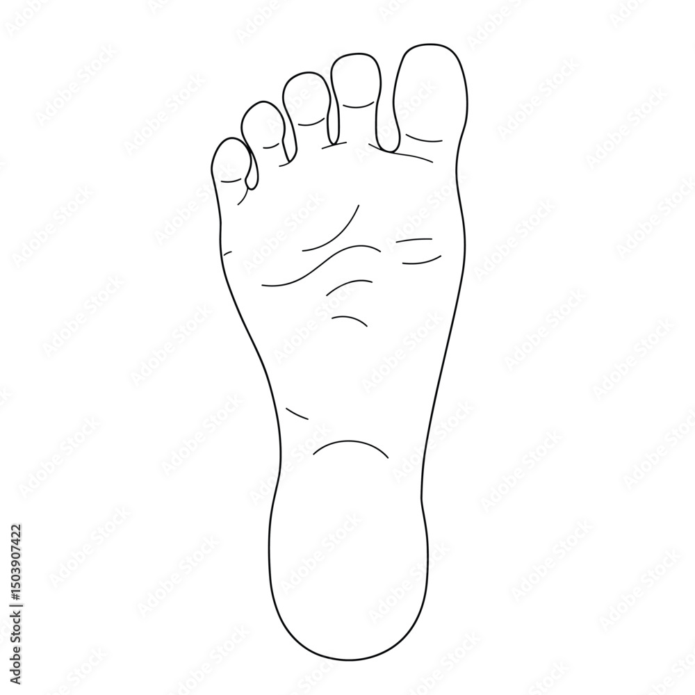 Obraz premium Shoe and bare foot print icon vector set