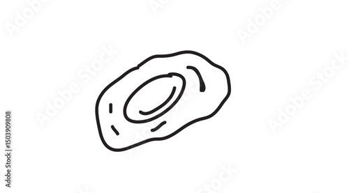 Elegant Monoline of single omelet