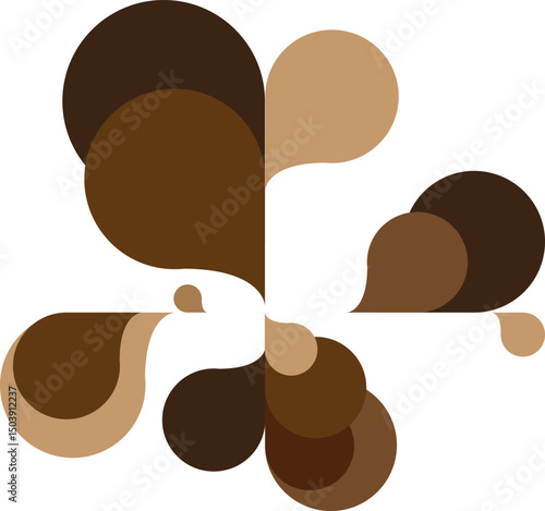 Abstract Decorative Banner Element with Colorful Fluid Liquid Shapes
