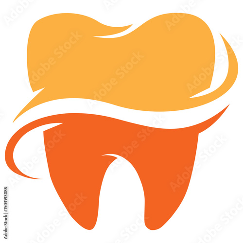 Tooth icon. Dental clinic logo. Human teeth vector illustration. Blue dentistry logotype. Oral hygiene concept. Dentist sign. Molar tooth enamel symbol. Simple tooth pictogram design.