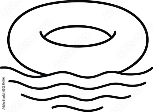 Inner Tube vector black silhouette cricut design for T-Shirt