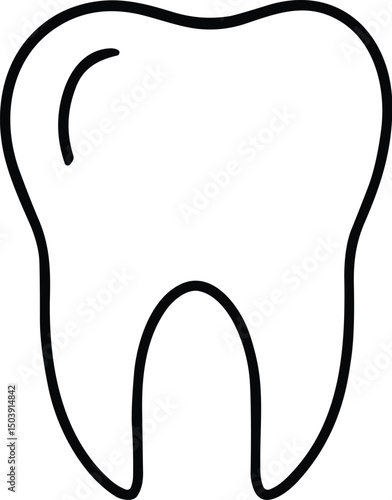 Molar tooth vector black silhouette cricut design for T-Shirt