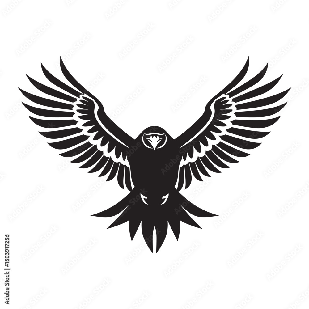 Obraz premium Falcon minimalist silhouette design vector art