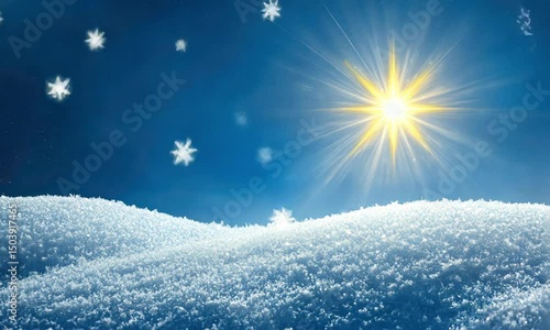 Winter snow hills landscape
