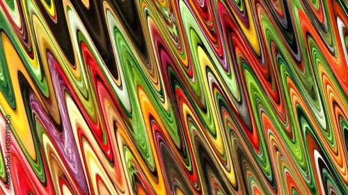 Wallpaper Mural Animated footage of Colorful abstract pattern of diagonal zigzags suitable for backgrounds, wallpapers, textiles, and digital designs in need of a vibrant touch. Torontodigital.ca