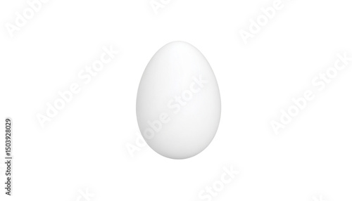 white egg isolated on transparent background