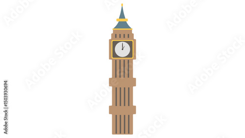 big ben isolated on white