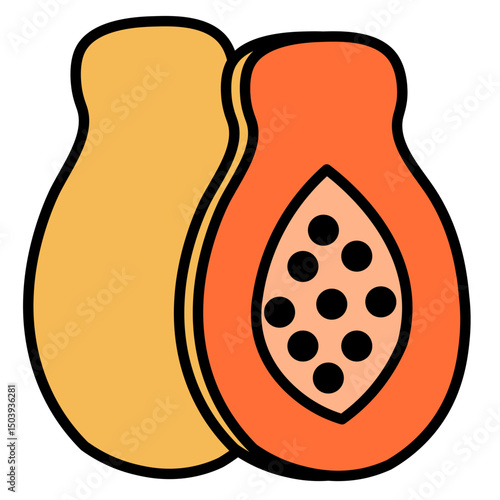 illustration papaya fruit
