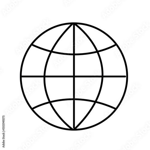 Web Icon, Line Art Web Icon, Go To Website, Internet Icon, Global Search, Flat Web Icon, Transparent Background, Line Art Icon, Web Navigation Symbol, Internet Access Icon, Simple Flat Design, Vector 