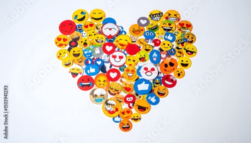 Heart Shape Made of Emojis