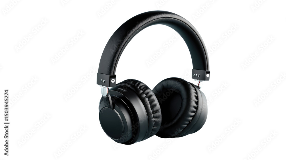 Sleek Black Headphones: A detailed shot of sleek, black headphones, showcasing modern design, superior sound quality, and comfortable fit. The perfect accessory for music lovers. Sleek Black Headphones: A detailed shot of sleek, black headphones, showcasing modern design, superior sound quality, and comfortable fit. The perfect accessory for music lovers.