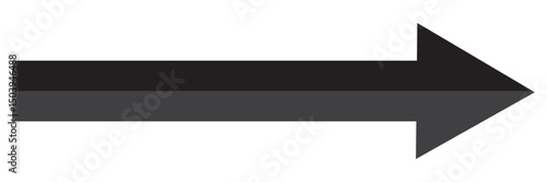 3D long arrow icon vector sing. vector illustration.